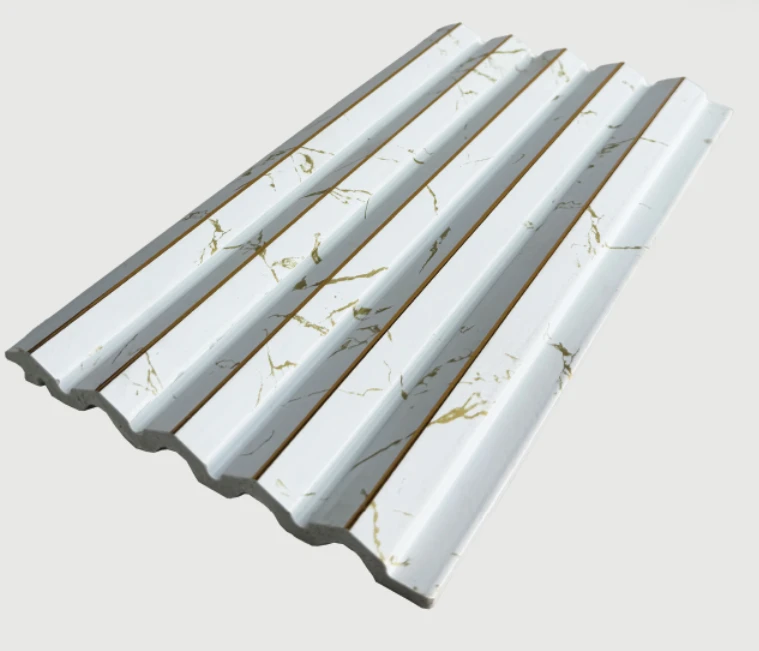Marble Effect Polystyrene Gold Trim Wall Panel factory